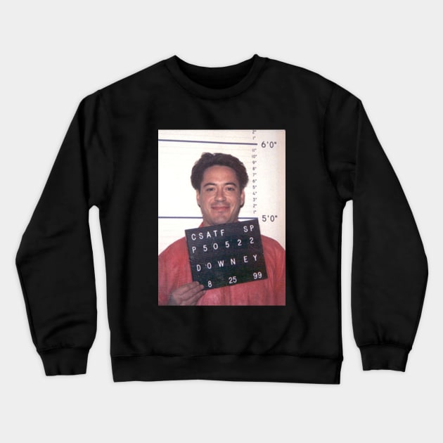 Robert Downey Jr Mugshot Crewneck Sweatshirt by Lukasking Tees